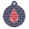 All Anchors Round Pet ID Tag - Large - Front