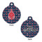 All Anchors Round Pet Tag - Front & Back