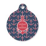 All Anchors Round Pet ID Tag - Small (Personalized)