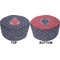 All Anchors Round Pouf Ottoman (Top and Bottom)