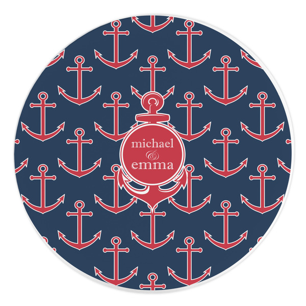 Custom All Anchors Round Stone Trivet (Personalized)