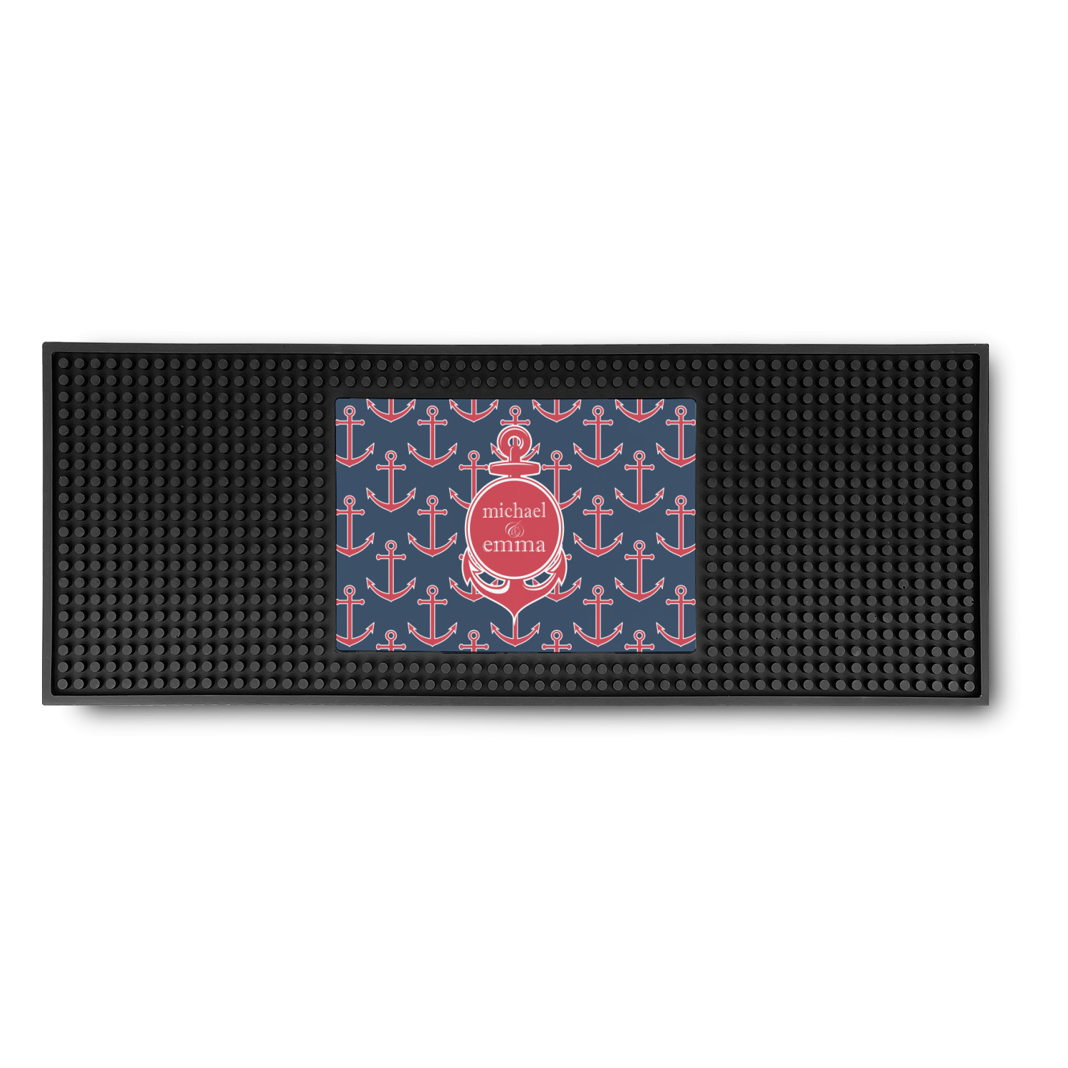 Custom All Anchors Rubber Bar Mat (Personalized) YouCustomizeIt
