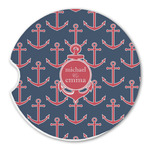 All Anchors Sandstone Car Coaster - Single (Personalized)