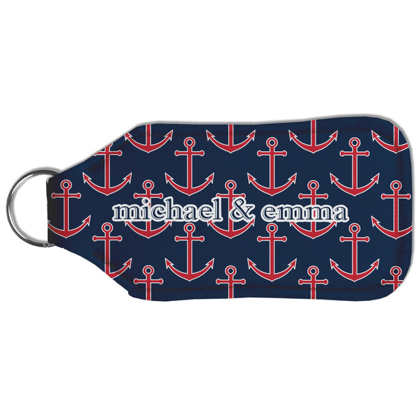 All Anchors Sanitizer Holder Keychain - Large (Back)
