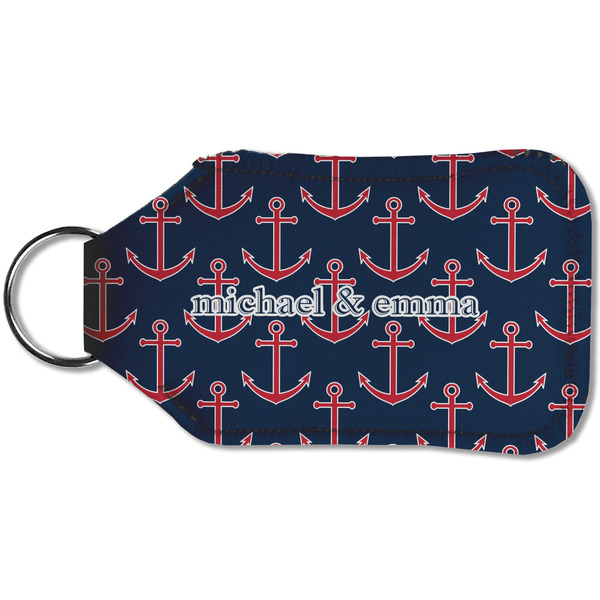 All Anchors Sanitizer Holder Keychain - Small (Back)