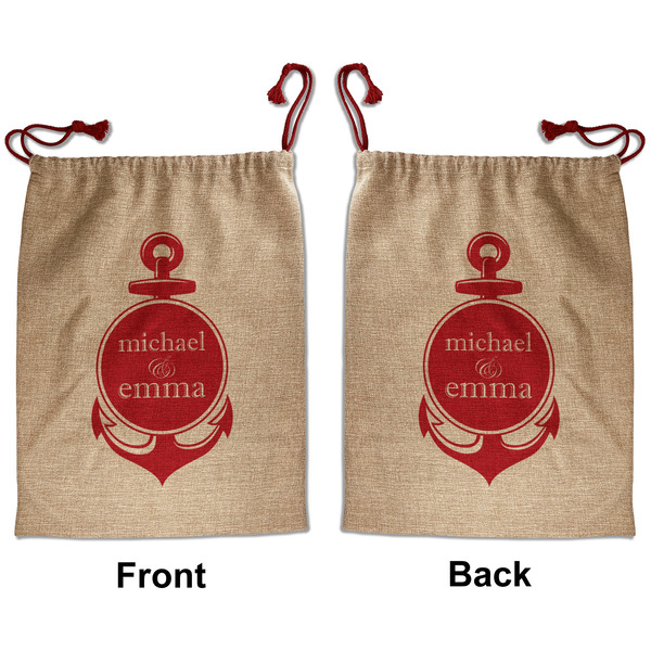 Custom All Anchors Santa Sack - Front & Back (Personalized)