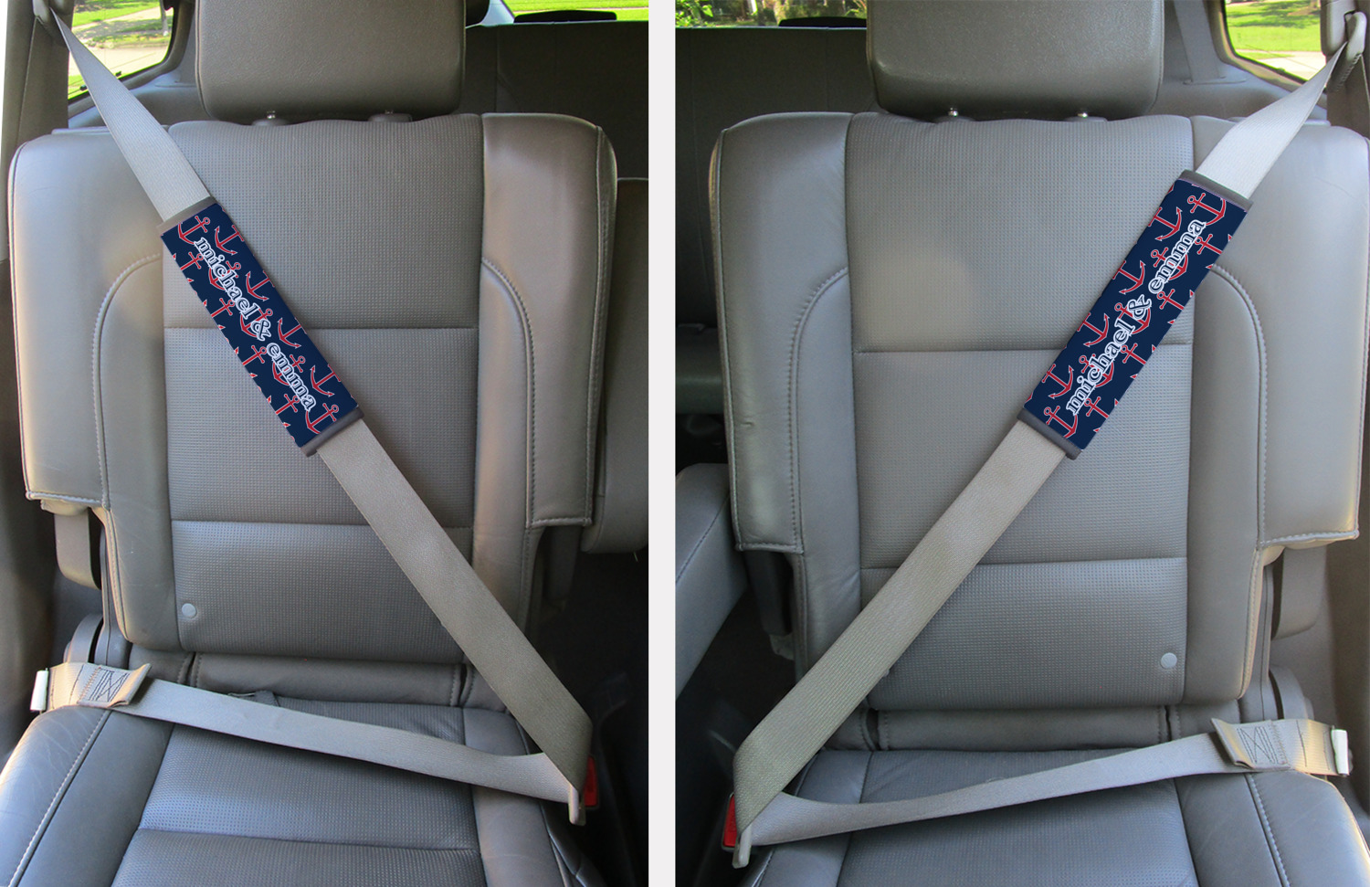 Custom All Anchors Seat Belt Covers (Set of 2) (Personalized