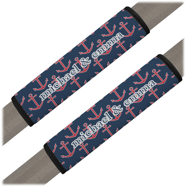 Custom All Anchors Seat Belt Covers (Set of 2) (Personalized)