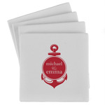 All Anchors Absorbent Stone Coasters - Set of 4 (Personalized)