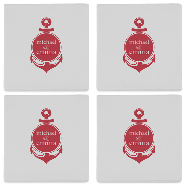 All Anchors Set of 4 Sandstone Coasters - See All 4 View