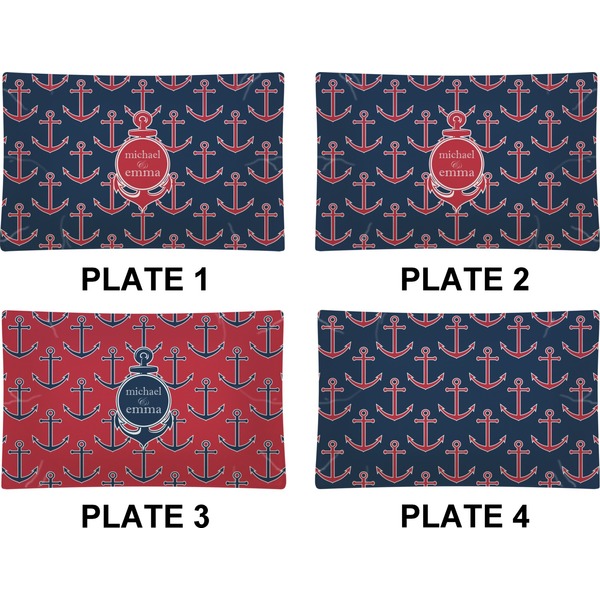 All Anchors Set of Rectangular Dinner Plates (Approval)