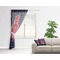 All Anchors Sheer Curtain With Window and Rod - in Room Matching Pillow
