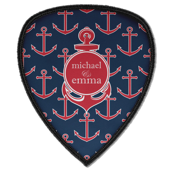 Custom All Anchors Iron on Shield Patch A w/ Couple's Names