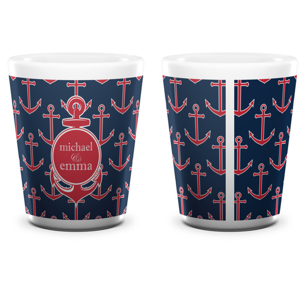 All Anchors Shot Glass - White - APPROVAL