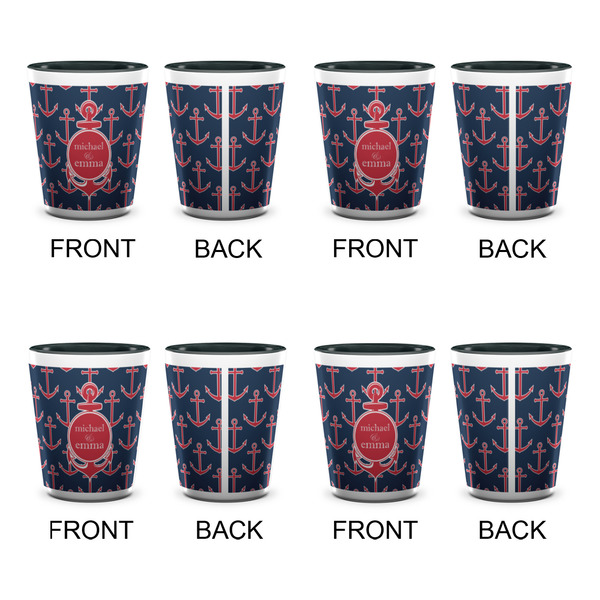 All Anchors Shot Glassess - Two Tone - Set of 4 - APPROVAL