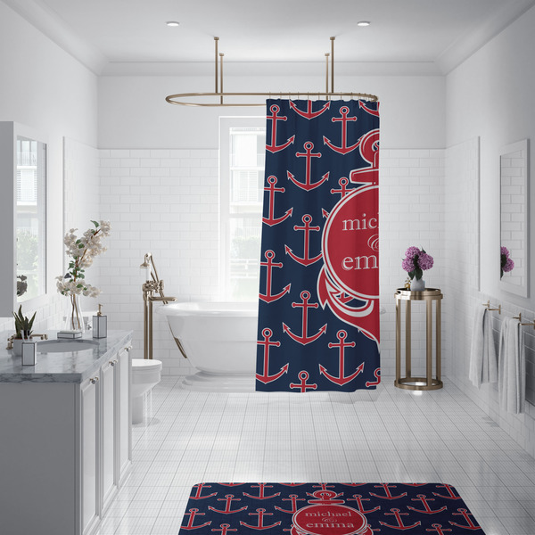 All Anchors Shower Curtain - Custom Size
