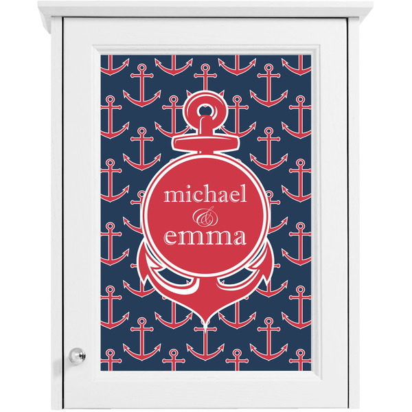 All Anchors Single White Cabinet Decal