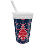 All Anchors Sippy Cup with Straw (Personalized)