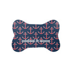 All Anchors Bone Shaped Dog Food Mat (Small) (Personalized)