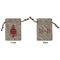 All Anchors Small Burlap Gift Bag - Front and Back