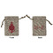 All Anchors Small Burlap Gift Bag - Front & Back (Personalized)