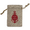 All Anchors Small Burlap Gift Bag - Front