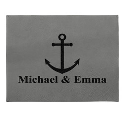 All Anchors Gift Boxes w/ Engraved Leather Lid (Personalized)