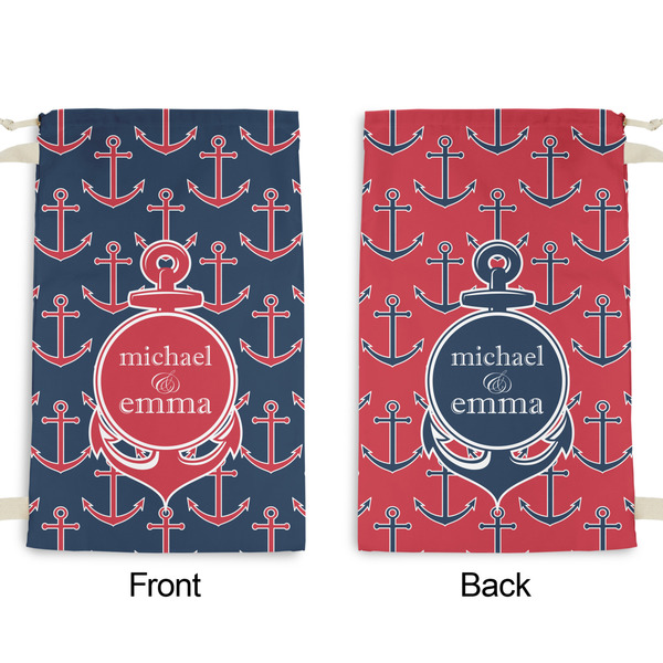 All Anchors Small Laundry Bag - Front & Back View