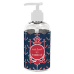 All Anchors Plastic Soap / Lotion Dispenser (8 oz - Small - White) (Personalized)
