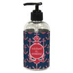 All Anchors Plastic Soap / Lotion Dispenser (8 oz - Small - Black) (Personalized)