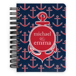 All Anchors Spiral Notebook - 5x7 w/ Couple's Names