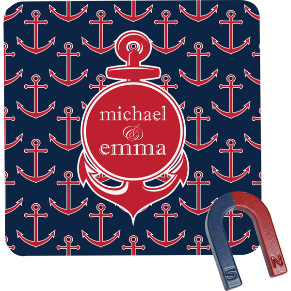 Custom All Anchors Square Fridge Magnet (Personalized)