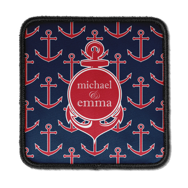 Custom All Anchors Iron On Square Patch w/ Couple's Names