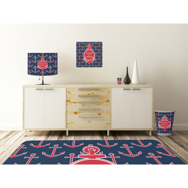 All Anchors Square Wall Decal Wooden Desk