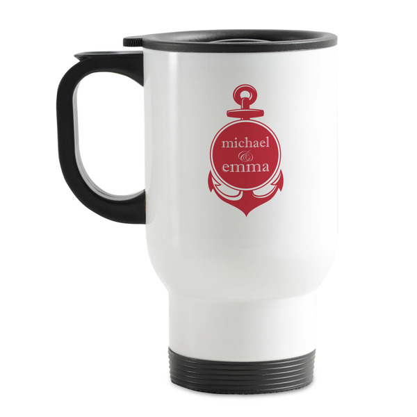 Custom All Anchors Stainless Steel Travel Mug with Handle