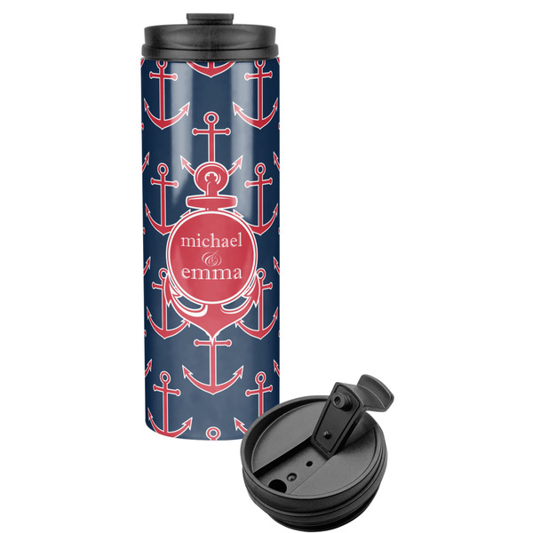 Custom All Anchors Stainless Steel Skinny Tumbler (Personalized)
