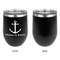 All Anchors Stainless Wine Tumblers - Black - Single Sided - Approval