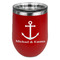 All Anchors Stainless Wine Tumblers - Red - Double Sided - Front
