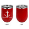 All Anchors Stainless Wine Tumblers - Red - Single Sided - Approval