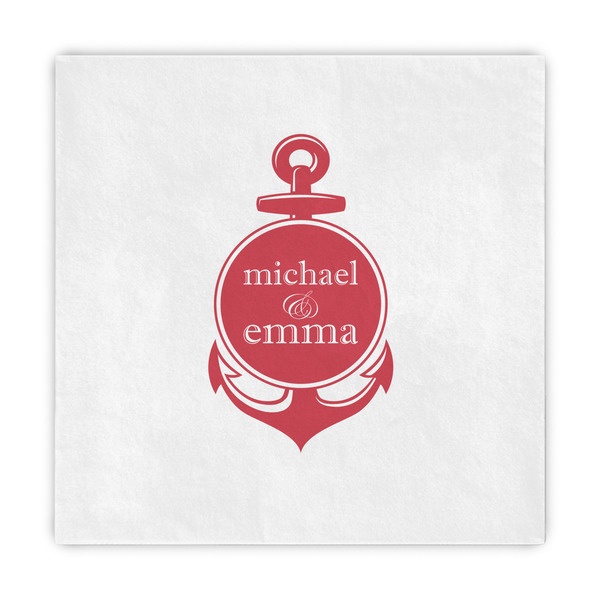 Custom All Anchors Decorative Paper Napkins (Personalized)