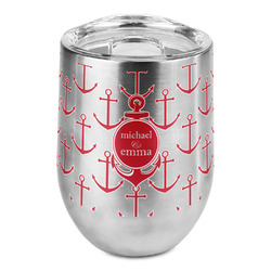 All Anchors Stemless Wine Tumbler - Full Print (Personalized)