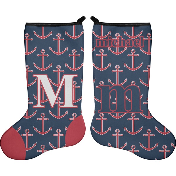 Custom All Anchors Holiday Stocking - Double-Sided - Neoprene (Personalized)