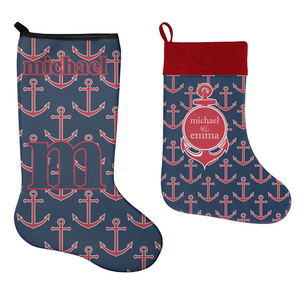 All Anchors Stockings - Side by Side compare