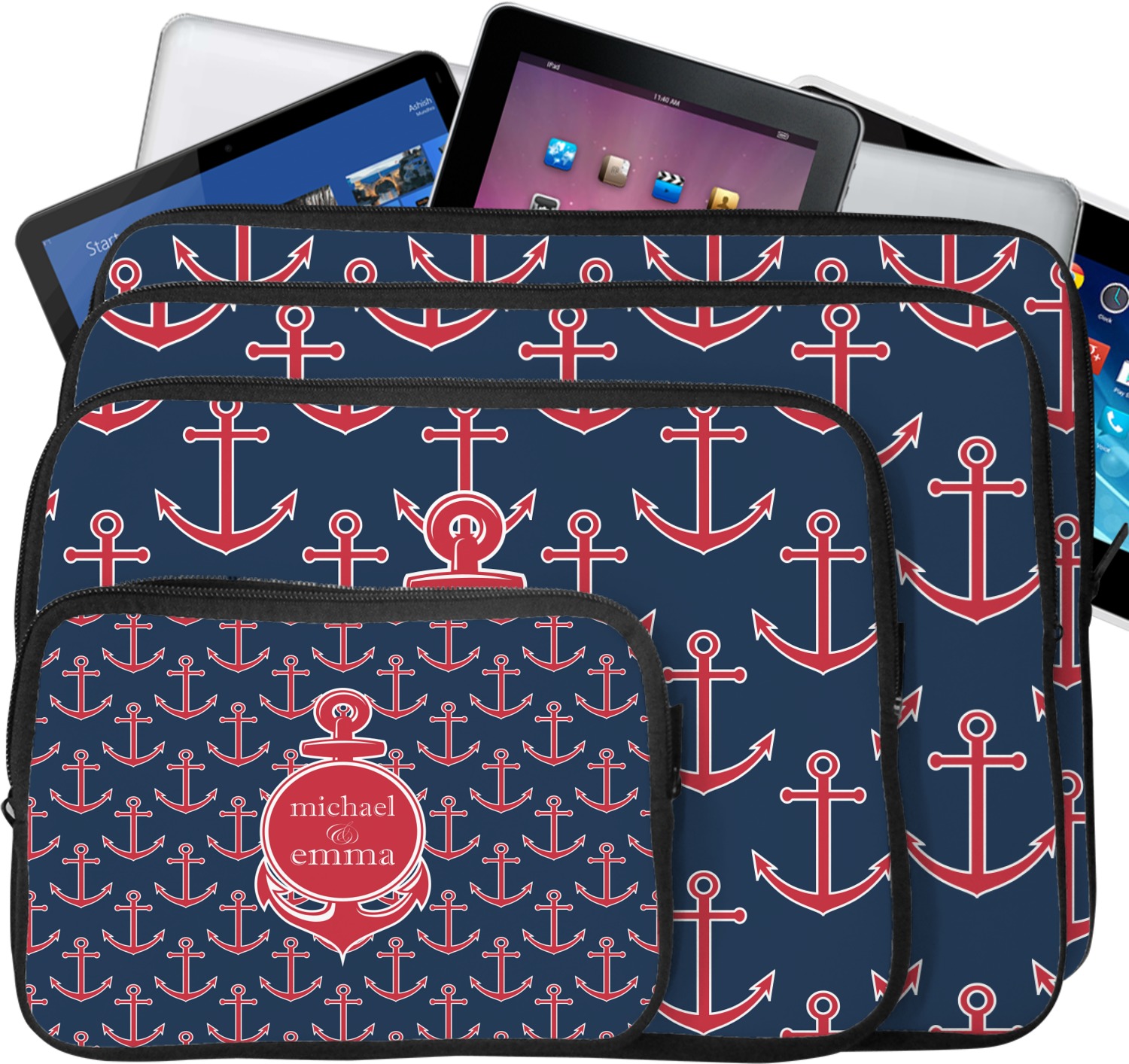 Custom All Anchors Laptop Sleeve / Case (Personalized) YouCustomizeIt