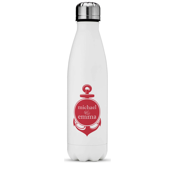 Custom All Anchors Water Bottle - 17 oz. - Stainless Steel - Full Color Printing (Personalized)