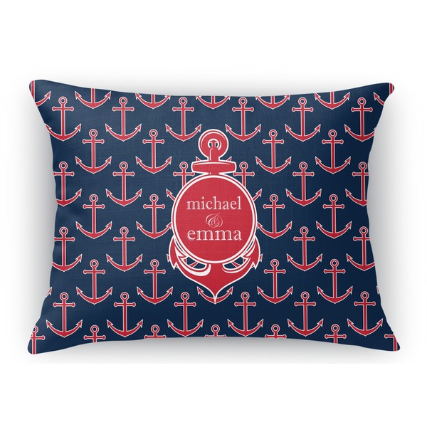 Custom All Anchors Rectangular Throw Pillow Case (Personalized)