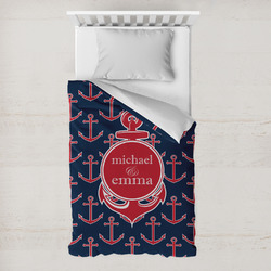 All Anchors Toddler Duvet Cover w/ Couple's Names