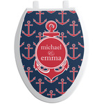 All Anchors Toilet Seat Decal - Elongated (Personalized)