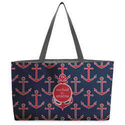 All Anchors Beach Totes Bag - w/ Black Handles (Personalized)