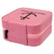 All Anchors Travel Jewelry Boxes - Leather - Pink - View from Rear